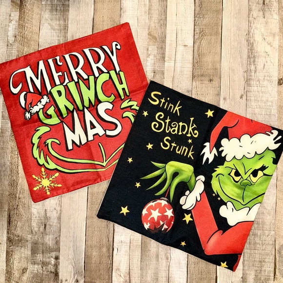 Grinch Decorative Pillow Covers 18” - Picture 1 of 5